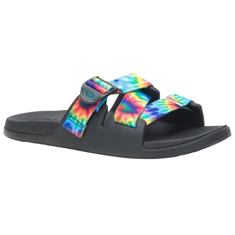 Chaco Chillos JCH108033 Tie Dye Rainbow Slip On Slide Sandals Womans Size 6
